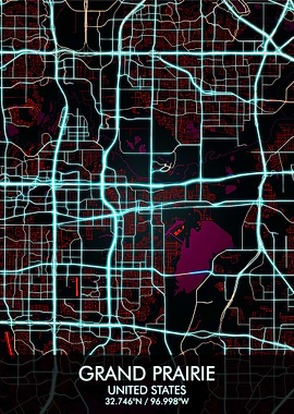 Grand Prairie Texas Map