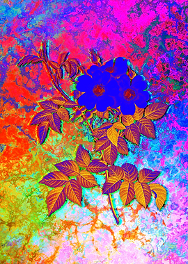 Neon Floral Illustration