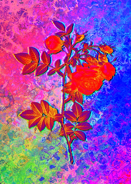 Neon Floral Illustration