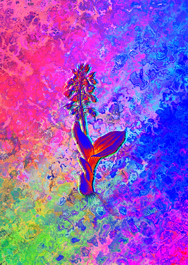 Neon Flower Illustration