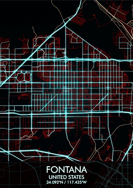 Fontana California Map