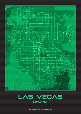 Las Vegas Synthwave Map