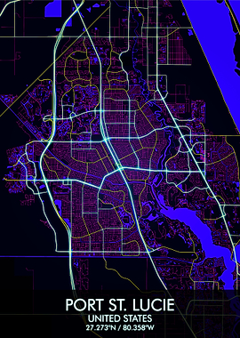 Port St Lucie Florida Map