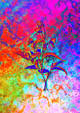 Neon Floral Illustration