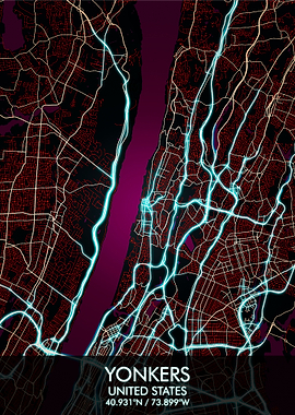 Yonkers New York Map