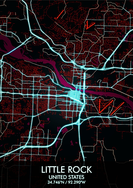 Little Rock Arkansas Map