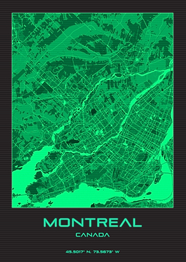 Montreal Canada City Map