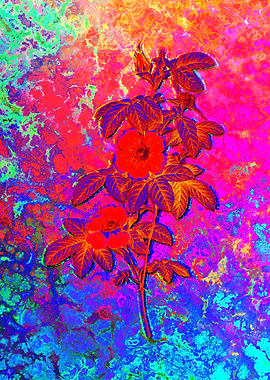 Neon Flower Illustration