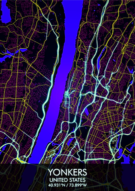 Yonkers New York Map