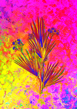 Neon Flower Illustration