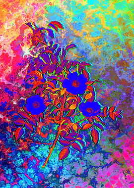 Neon Floral Illustration