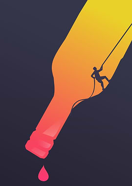 Climb up inside the bottle