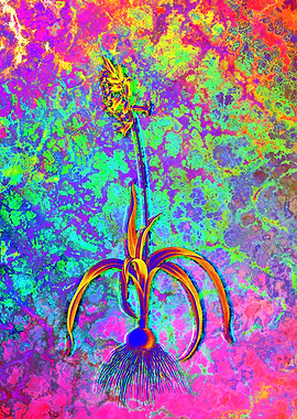 Neon Flower Illustration