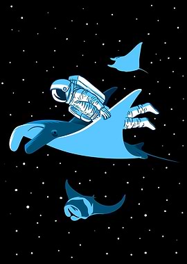 Astronaut blanket fish