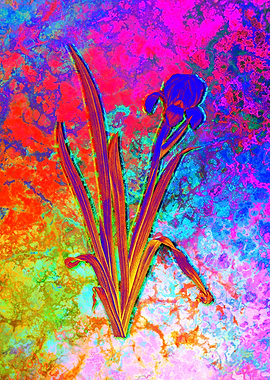 Neon Flower Illustration