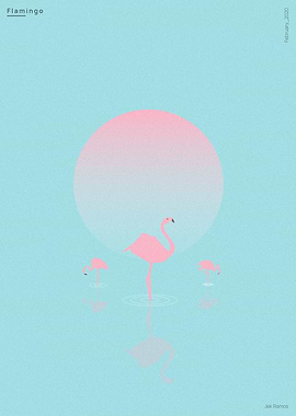Flamingo Minimalist Poster