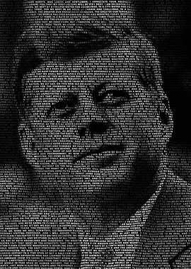 JFK Moon Speech Portrait
