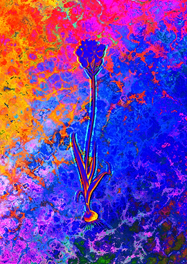 Red Botanical Illustration