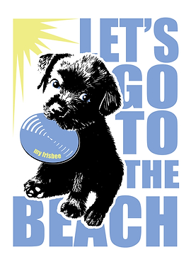 Labrador puppy and frisbee