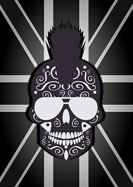British flag with punk sku