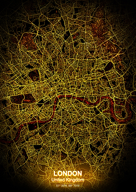 london city night map
