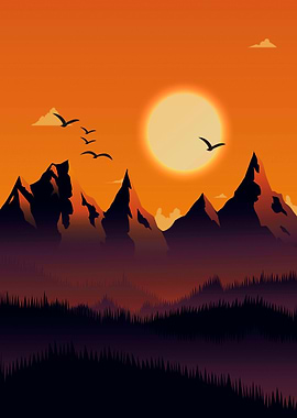 Landscape Mountain Flat