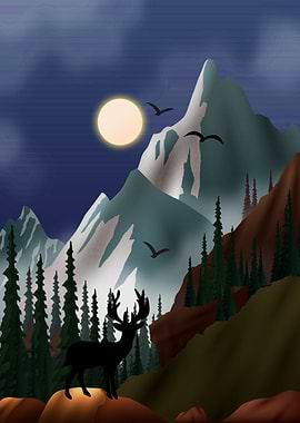 Landscape Mountain Flat