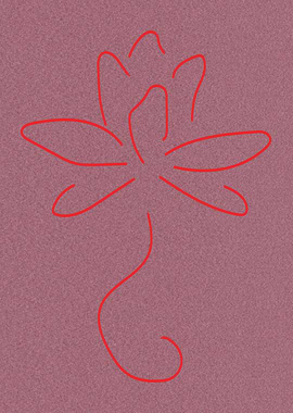 Lotus Blossom on Red