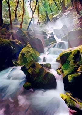 Flowing water in jungle 1