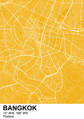 bangkok color city map