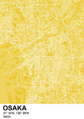 osaka color city map