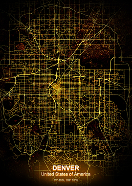 denver night map