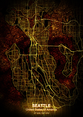 seattle night map