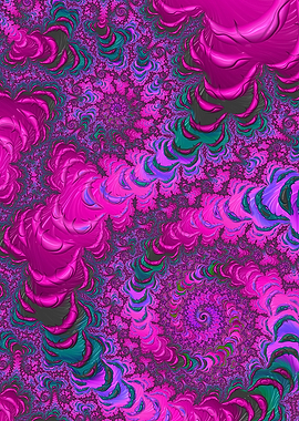 Jewel Tone Fractal Spiral