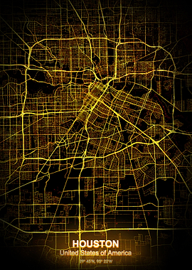 houston night map