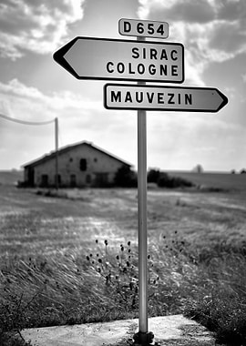 France country sign road