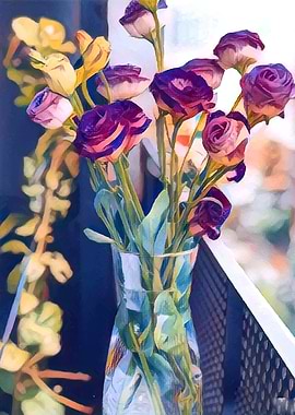 Purple Flowers Balcony