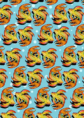 Koi Pisces Pattern
