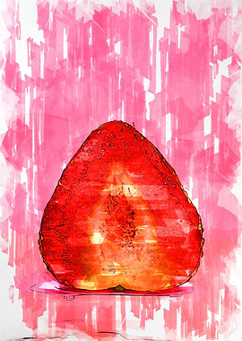 Half Cut Strawberry Juicy