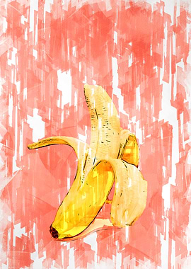 Bright Peeled Banana