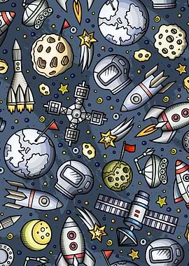 Space Doodle Pattern 04