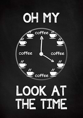 Funny Kitchen Coffee Clock