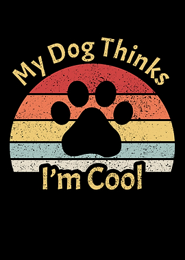 Funny Retro Dog Paw Quote