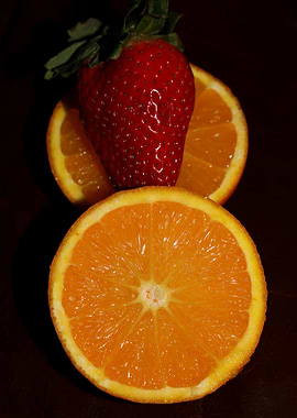 Orange fruit macro prints
