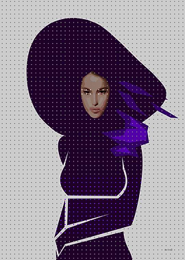 Lady with Cartwheel Hat