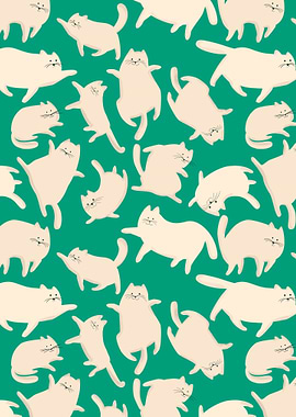 White cat pattern
