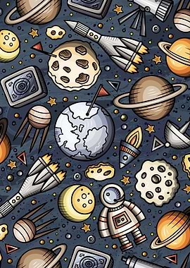 Space Doodle Pattern 05