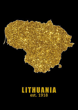 Lithuania Gold Map