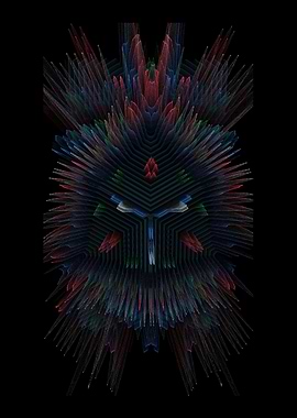 Abstract block Unique 3d