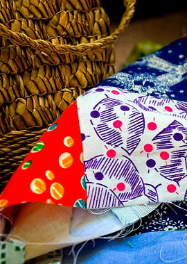 Colorful Patches And A Bag